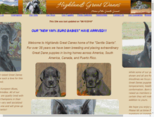 Tablet Screenshot of highlandsgreatdaness.com
